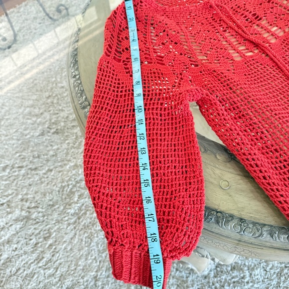 Anthropologie Korovilas Isabel Crochet Dress Small Nude Lined Boho Beachy - Picture 15 of 15